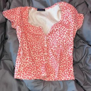 Brandy cheetah print top
